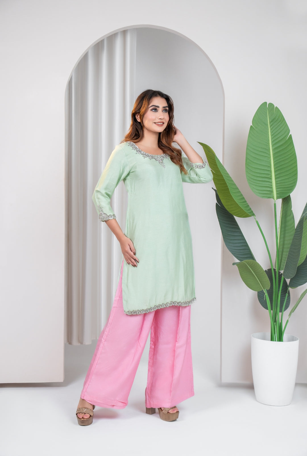 Mint Blush Kurta Set