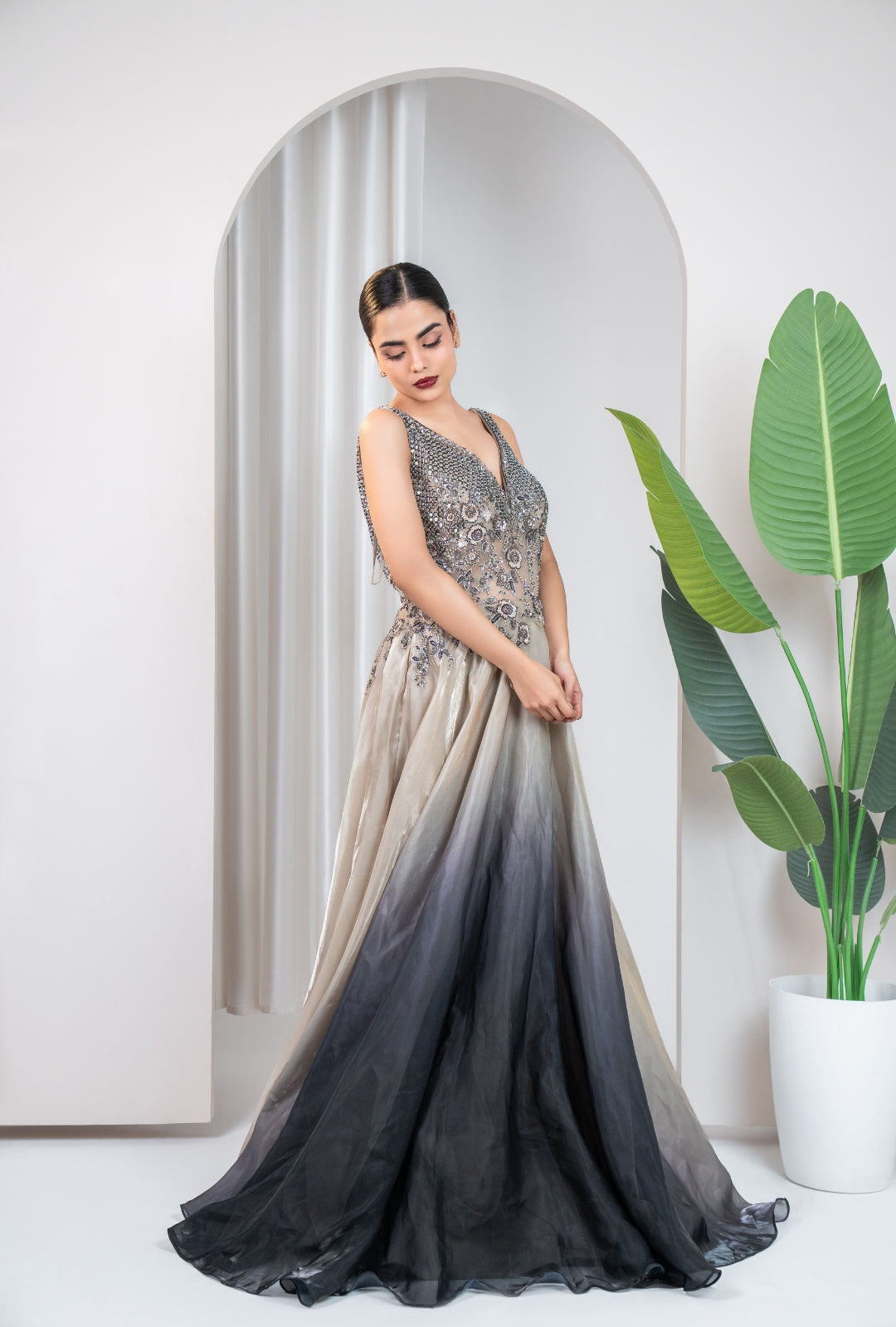 Moonstone Ombre Couture Gown