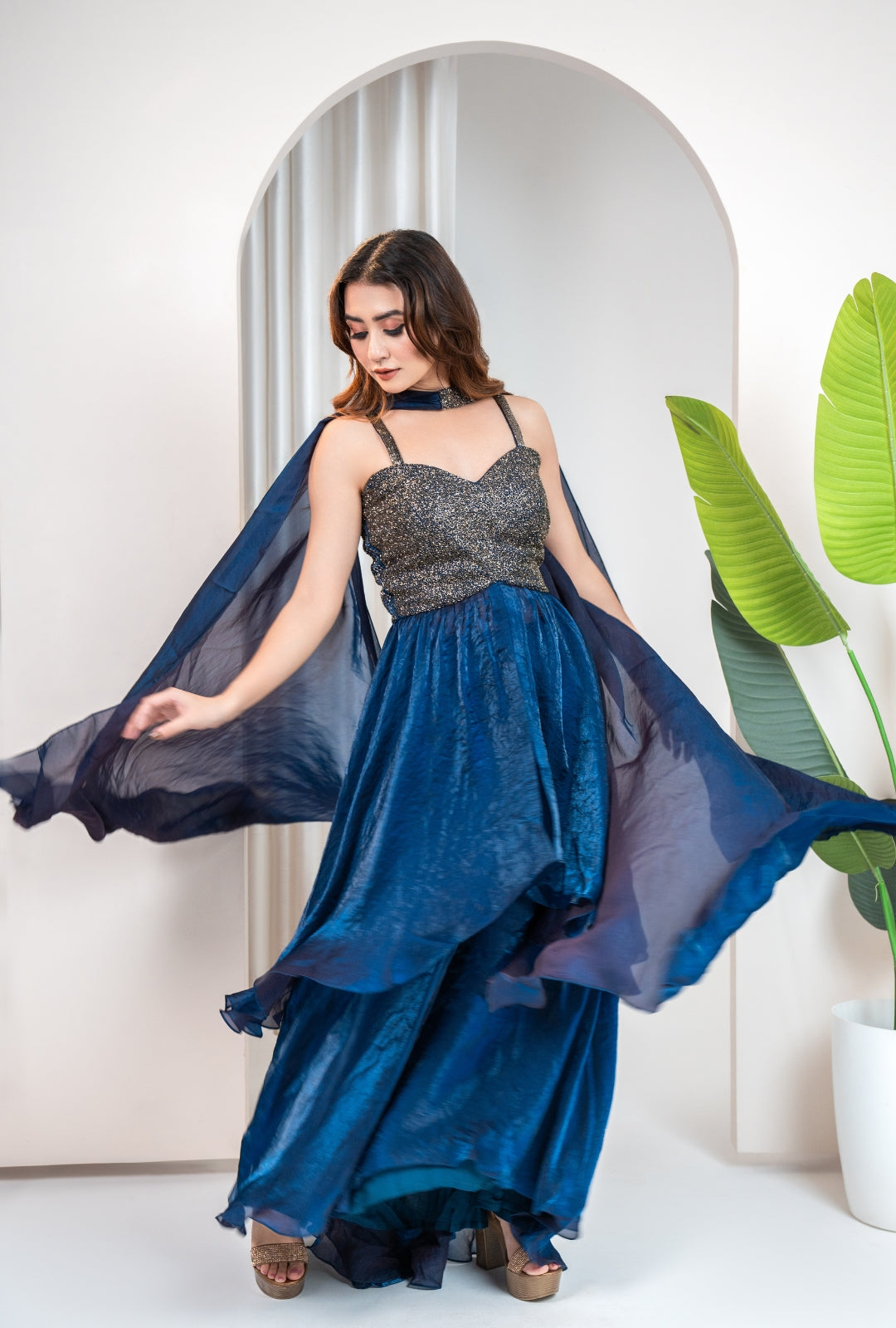 Midnight Mirage sharara Set