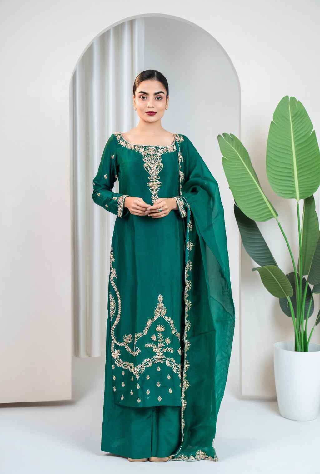 Emerald Zari Kurta Set