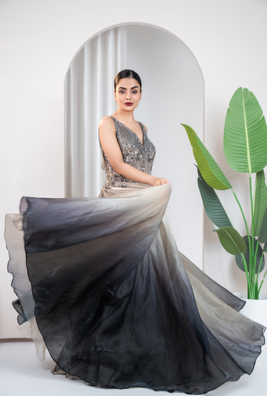 Moonstone Ombre Couture Gown