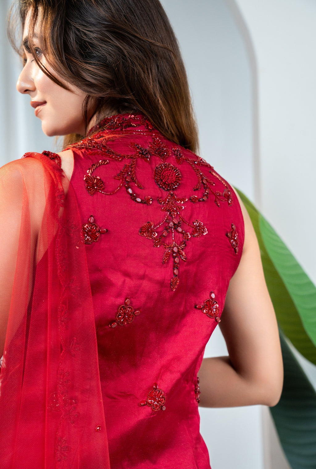 Crimson Ember Kurta Set