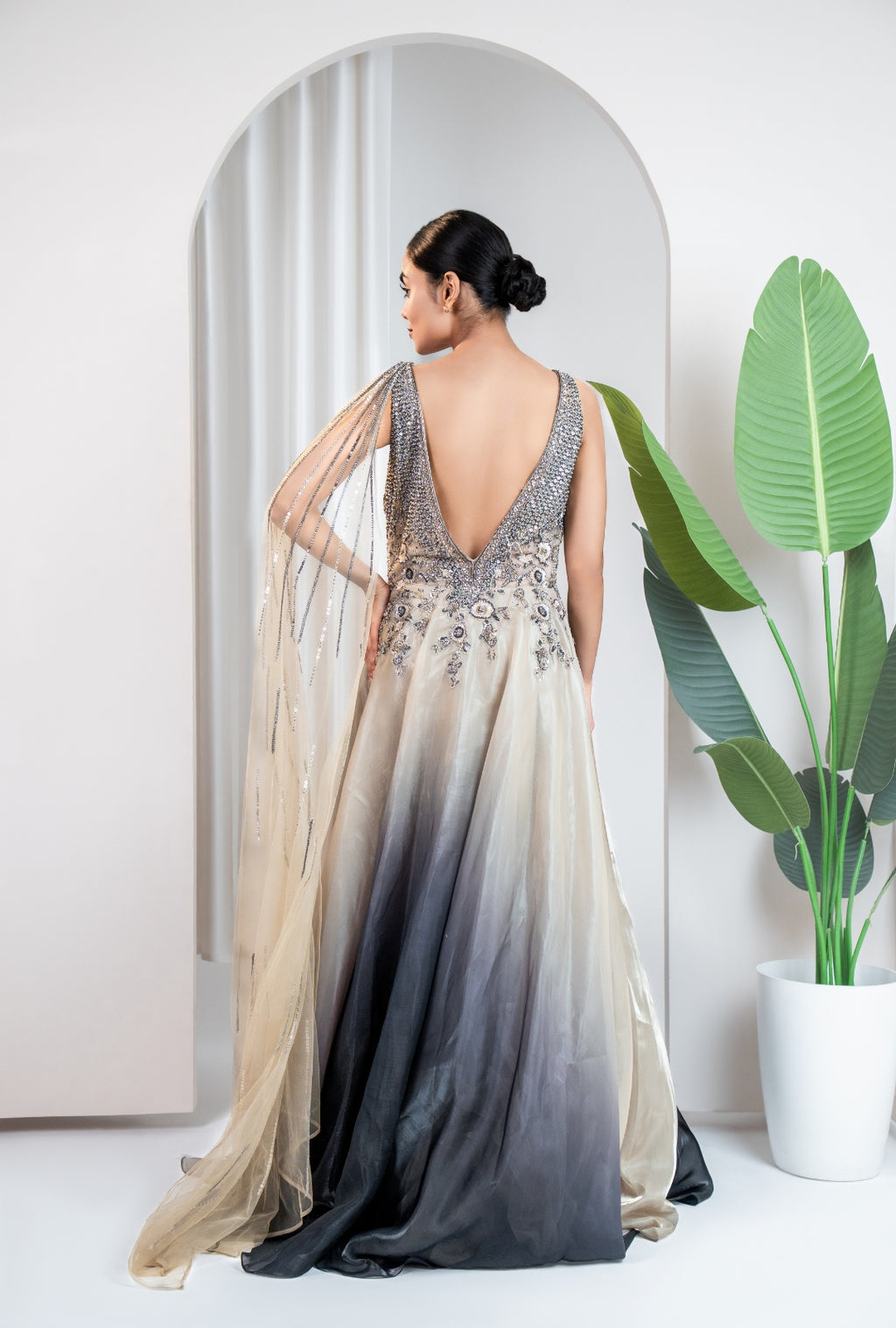 Moonstone Ombre Couture Gown