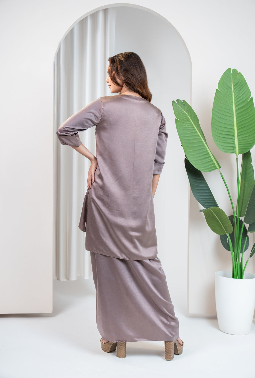 Lilac Drape Couture Set