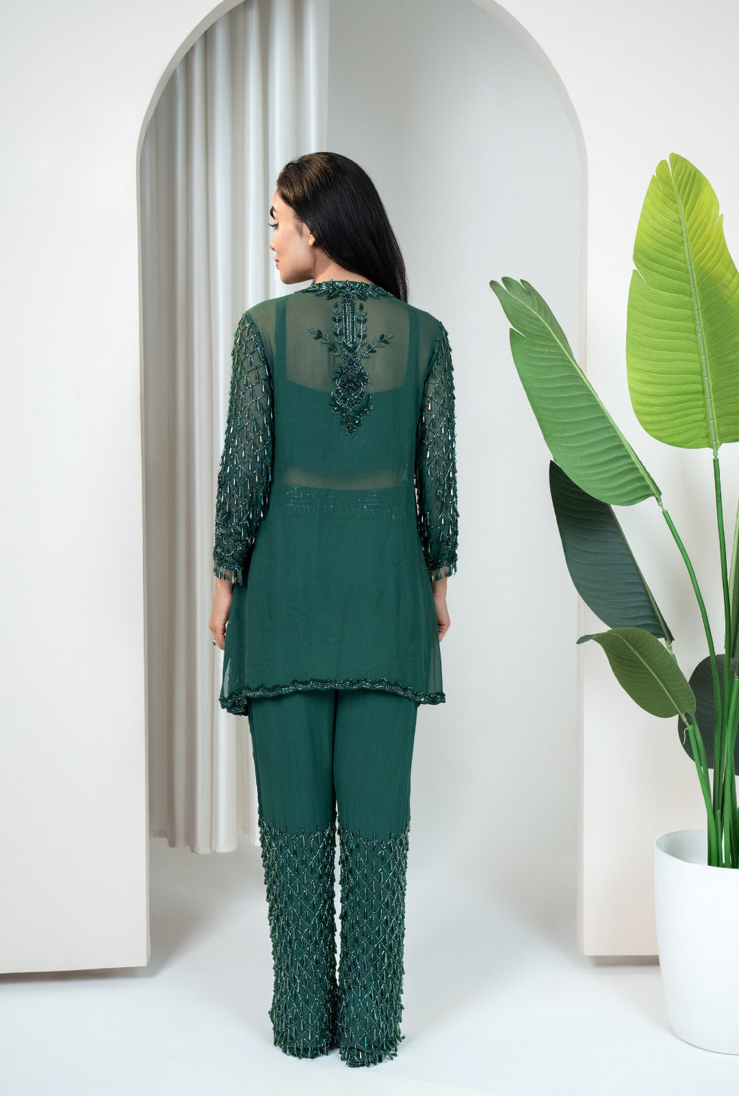 Emerald Cord Embellished Set