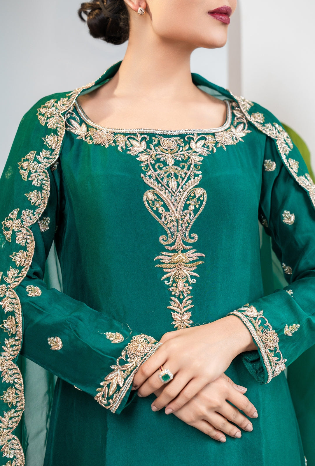 Emerald Zari Kurta Set