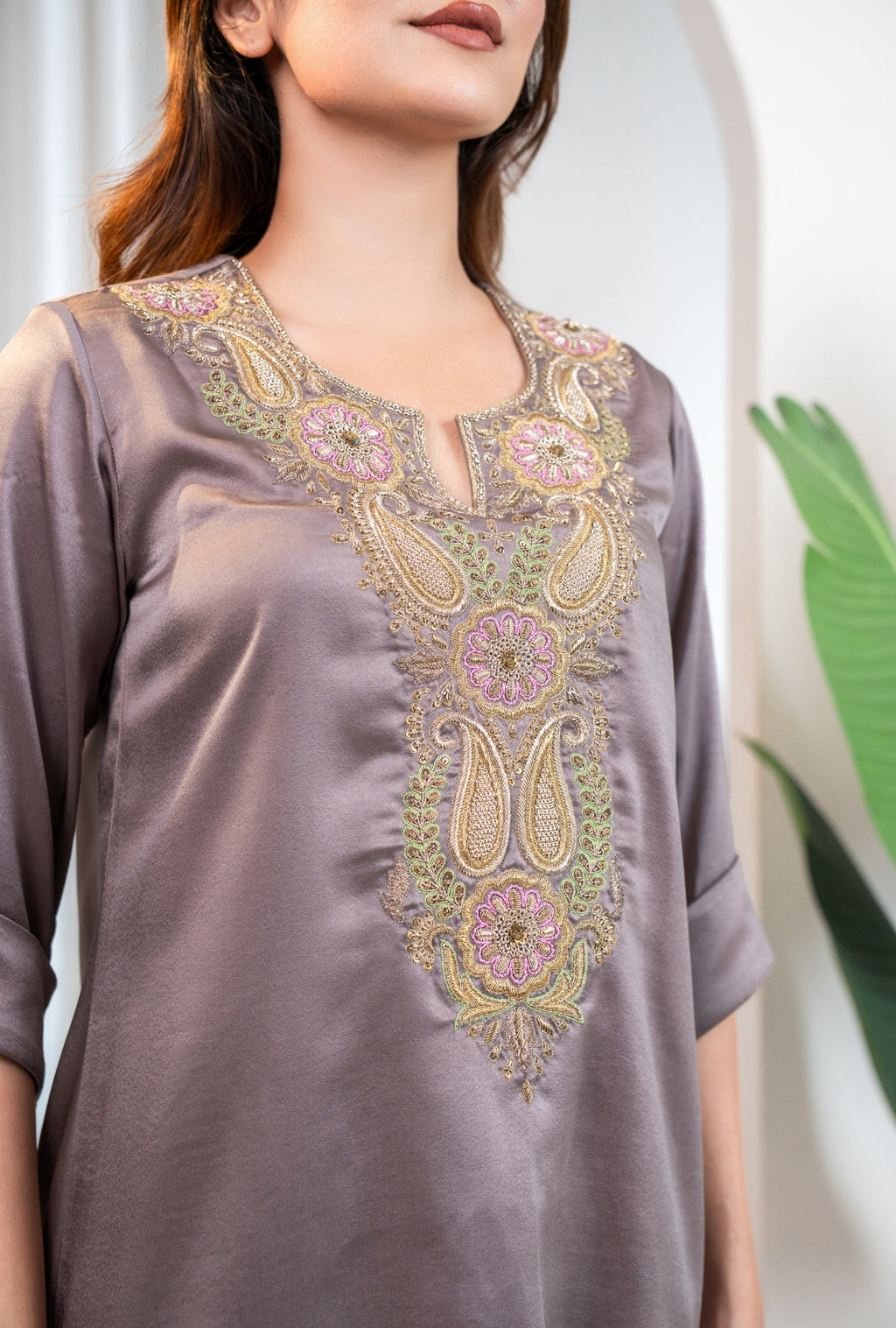 Lilac Drape Couture Set
