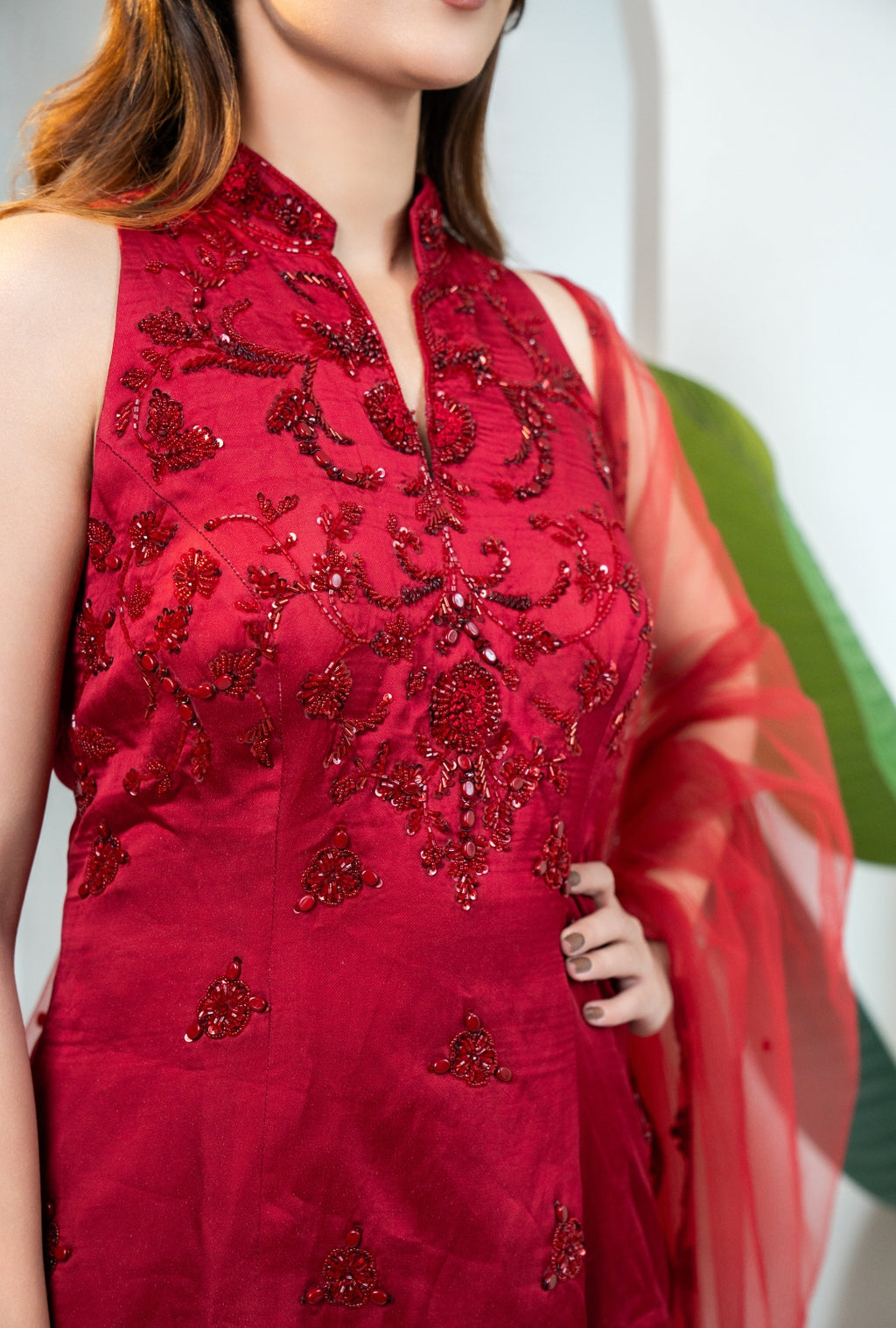 Crimson Ember Kurta Set